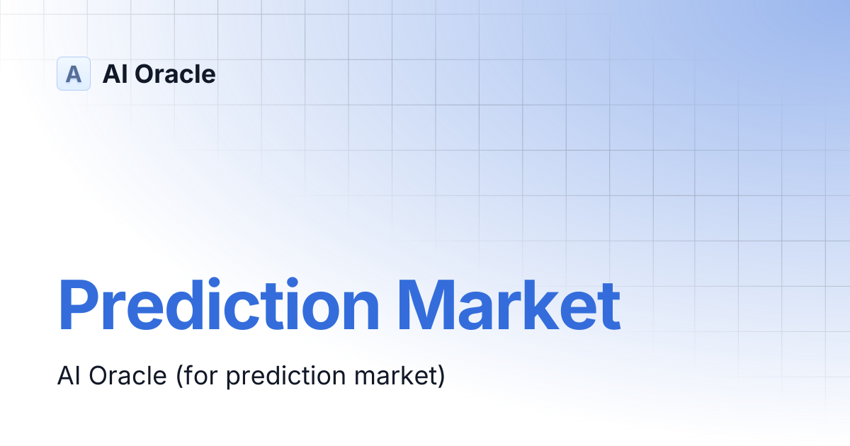 Prediction Market | AI Oracle